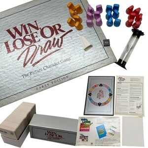 Vintage 1988 Win Lose or Draw Board game family kids adult party edition
